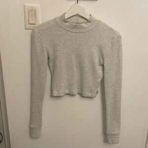 TNA mock neck waffle long sleeve